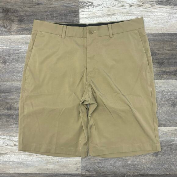 Nike Golf Shorts 10" Flex Core Tan Khaki Mens 32 M Dri-Fit Performance Stretch - Picture 1 of 11